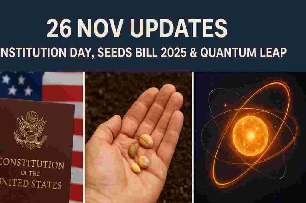 26 नवंबर 2025 के प्रमुख करेंट अफेयर्स-