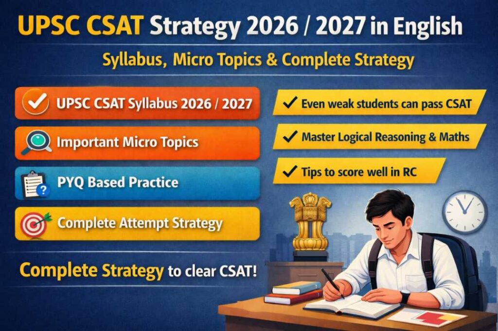Upsc csat strategy 2026/2027 in hindi