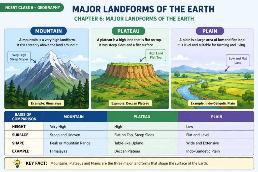 पृथ्वी के प्रमुख स्थलरूप अध्याय 6