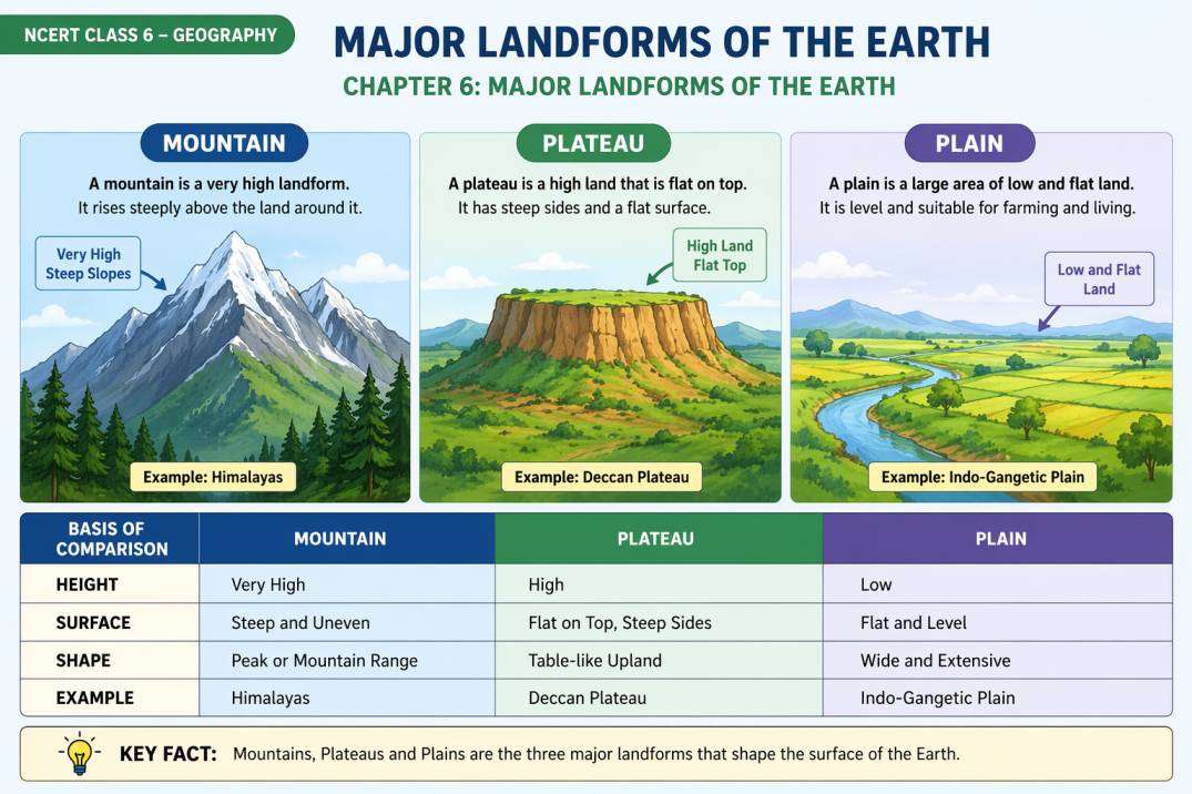 पृथ्वी के प्रमुख स्थलरूप अध्याय 6