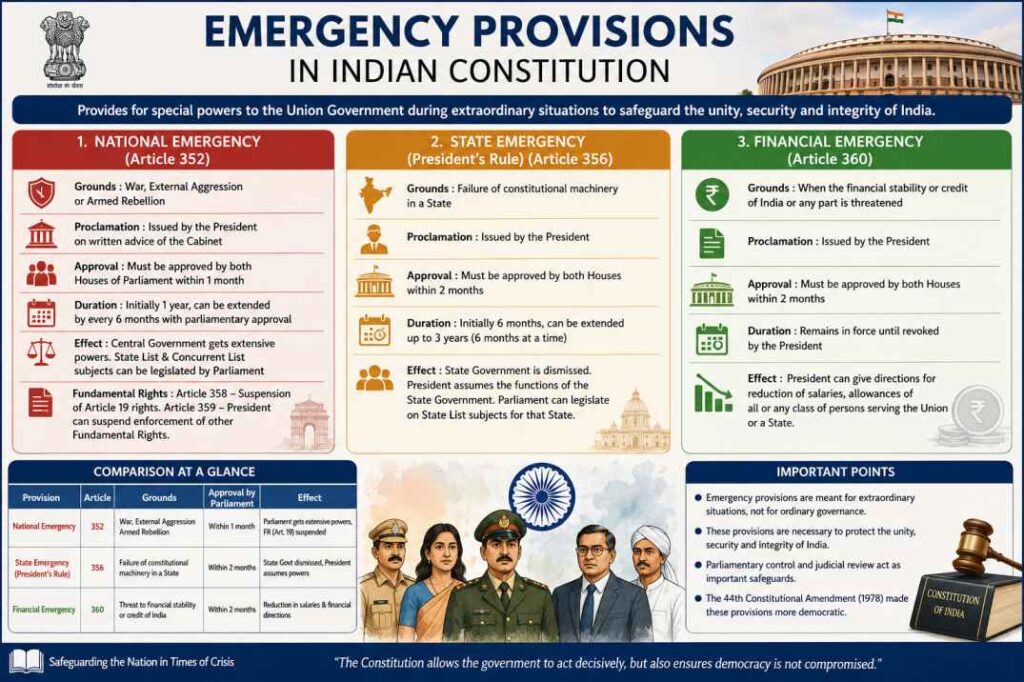 emergency provisions in indian constitution